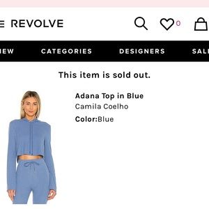 Camila Coelho blue hoodie XS